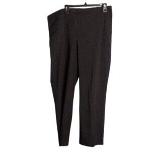 Maggie Barnes Size 4 4X Womens Stretch Pinstriped Pants Average Black